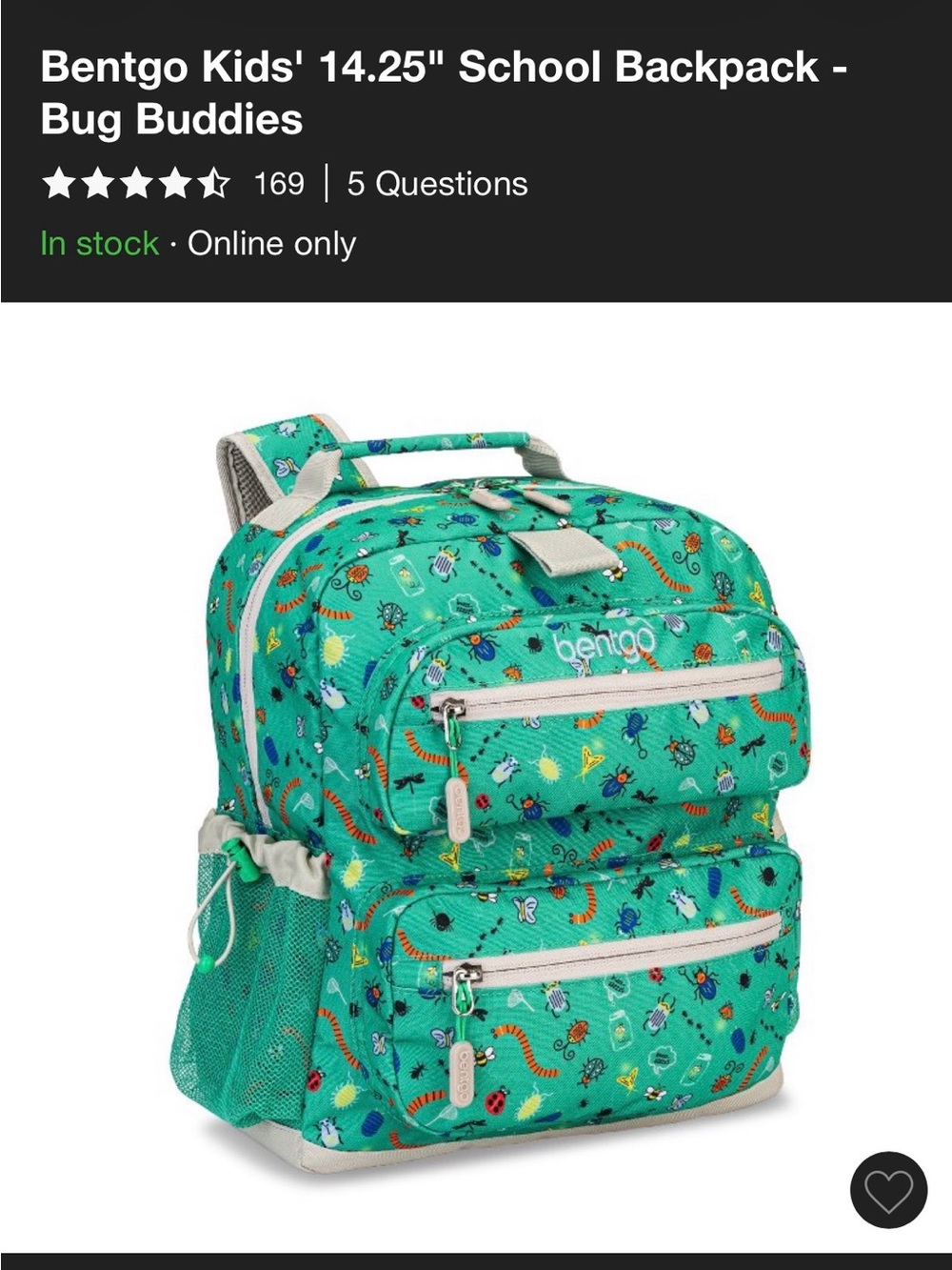NWT Bentgo Backpack